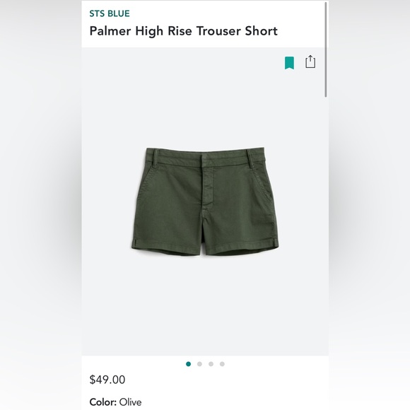 sts blue olive palmer trouser short - Picture 3 of 3